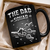 Custom Name The Dad Squad Fist Bump Black Mug - Personalized Father’s Day Gift HO82 902604