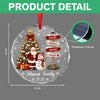 Custom Family Name & Year Christmas Tree Glass Ornament Santa Snowman Holiday Keepsake LM32 670193