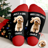 Custom Photo Just A Girl Who Loves Dogs Crew Socks HA75 897130