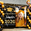 Personalized Congrats Class Of 2026 Backdrop Graduation Party Decor CH07 910824