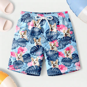 Custom Dog Photo On Beach Short For Kid Summer Gift TH10 894099