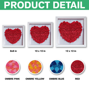 Custom Photo Mom We Love You Heart Flower Shadow Box HO82 893614