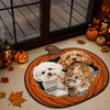 Custom Dog Cat Photo Halloween Pumpkin Custom Shape Faux Cashmere Rug HO82 903164