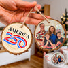 Custom Family Photo America 250 Years 1776-2026 Semiquincentennial Wood Slice Ornament HO82 900128