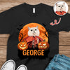 Custom Halloween Cat Photo Dark Shirt Spooky Season Shirt Cat Lovers Halloween Gift CH07 899620