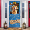 This Humans Just Live Here With Us Door Cover Personalized Gift For Dog Lovers HO82 900258