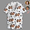 Custom Face & Name Short Pajama Set, Personalized Family Short Sleeve Pajamas For Men & Women HO82 902456