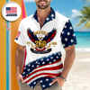 God Bless America Shirt – Personalized Name USA Flag Eagle Cross Hawaiian Shirt CH07 911292