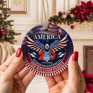 250 Years America Semiquincentennial Personalized Ceramic Ornament HA75 898536