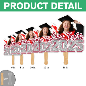 Custom Photo Class of 2025 Graduation Face Fans Graduation Party Decor Gift HA75 892004