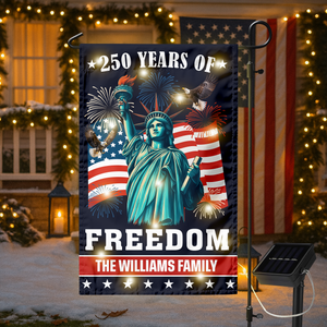 Custom Family Name 250 Years of Freedom American Led Garden Flag Patriotic Independence Day Decor CH07 899574