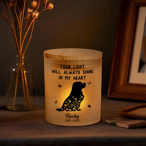 Personalized Forever Loved, Always In Our Hearts Memorial Glass Jar With LED Candle LM32 893497