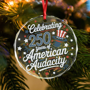 250 Years America 250th Anniversary USA 4th of July Glass Ornament HO82 894820