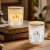 Custom Photo Your Light Will Always Shine In My Heart Memorial Glass Jar With LED Candle HO82 893828