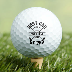 Custom Name Best Dad By Par - Family Personalized Golf Stamp Gift for Golfer, Golf Ball Marker HA75 898440