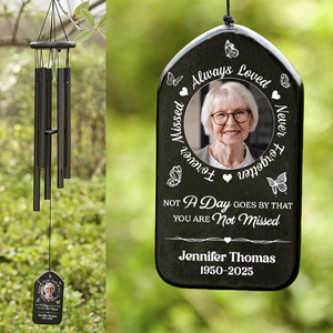 Custom Photo Always Loved, Never Forgotten Memorial Wind Chimes TH10 892537