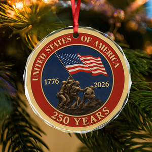 United States Of America 1776 - 2026 250 Years Glass Ornament HA75 898106