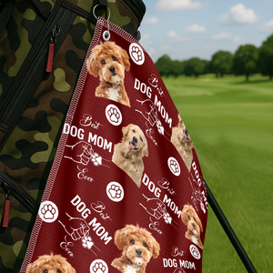 Custom Photo Best Dog Dad/Dog Mom Ever Golf Towel HO82 894262