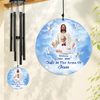 Safe In The Arms Of Jesus - Personalized Dad Mom Memorial Photo Acrylic Wind Chimes CH07 896408