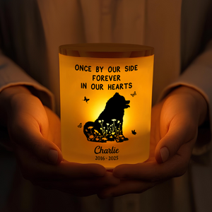 Personalized Forever Loved, Always In Our Hearts Memorial Glass Jar With LED Candle LM32 893497