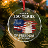 Custom Cat Photo American 250th Anniversary Glass Ornament LM32 895197