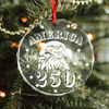 America 250 Years Happy 250th Birthday USA Glass Ornament HA75 898104