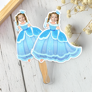 Custom Photo Princess Face Fans Personalised Birthday Gift Party Decor CH07 895438
