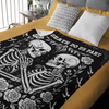 Skeleton Couple Till Death Blanket - Personalized Skeleton Lovers Wedding Blanket, Spooky Goth Couple Halloween Gift HO82 903166