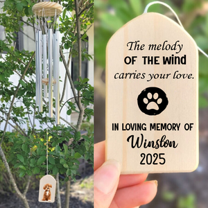 Custom Photo The Melody Of The Wind Carries Your Love Memorial Wind Chimes LM32 893165