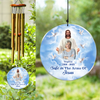 Safe In The Arms Of Jesus - Personalized Dad Mom Memorial Photo Acrylic Wind Chimes CH07 896408