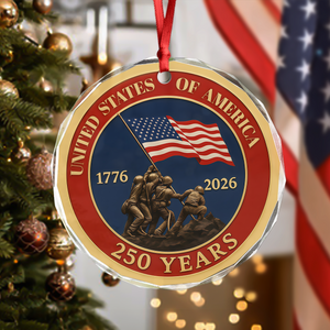 United States Of America 1776 - 2026 250 Years Glass Ornament HA75 898106