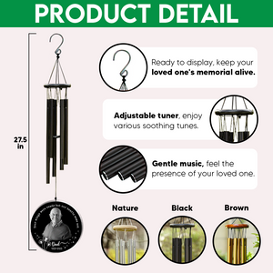 Custom Photo Your Wings Were Ready But Our Hearts Were Not Acrylic Wind Chimes TH10 894211