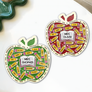 Thank You Kindergarten Teacher Acrylic Apple Shaking Magnet Personalized Gift From Students HO82 894290