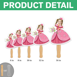 Custom Photo Princess Face Fans Personalised Birthday Gift Party Decor CH07 895438