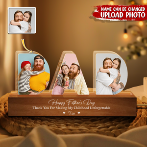 Custom Photo The Best Dad Happy Father's Day - Personalized LED Night Light CH07 895892