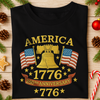 Anniversary Liberty Bell Embroidered Effect Dark Shirt America 250th Anniversary Shirt CH07 899188