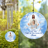 Safe In The Arms Of Jesus - Personalized Dad Mom Memorial Photo Acrylic Wind Chimes CH07 896408