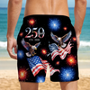 250 Years 1776 - 2026 Patriotic Eagle Beach Short HA75 921052