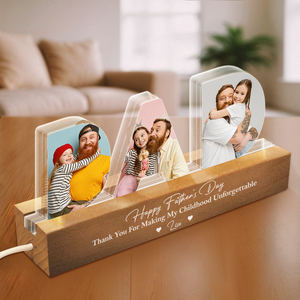 Custom Photo The Best Dad Happy Father's Day - Personalized LED Night Light CH07 895892