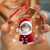 Custom Photo Cat Glass Ornament For Christmas HA75 897240