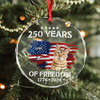 Custom Cat Photo American 250th Anniversary Glass Ornament LM32 895197