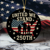 United We Stand 250th Anniversary USA Veteran Ceramic Ornament HA75 897316