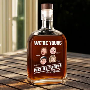 Custom Kid Photo No Returns Or Refunds Family Whiskey Bottle Gift HO82 894060