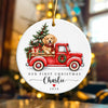Personalized Pet Photo First Christmas Ceramic Ornament, Dog Lover Keepsake, Christmas Gift, Holiday Tree Ornament HA75 919408