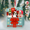 Custom Dog Photo Merry Woofmas Acrylic Ornament Gift For Dog Lovers HO82 900008