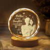 Custom Photo Mother And Daughter Forever Linked Together Engraved Crystal Photo With Light HA75 920544