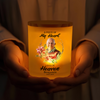 Custom Photo Dad Mom In Heaven Memorial Glass Jar With LED Candle LM32 893495