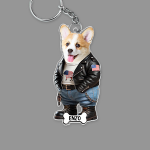 Custom Photo Cute Dog Cat Acrylic Keychain Gift For Dog Lovers Cat Lovers CH07 895700