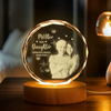 Custom Photo Mother And Daughter Forever Linked Together Engraved Crystal Photo With Light HA75 920544