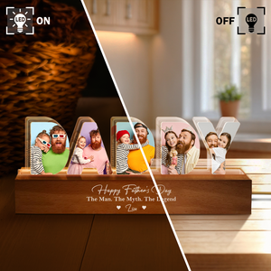 Custom Photo The Best Dad Happy Father's Day - Personalized LED Night Light CH07 895892